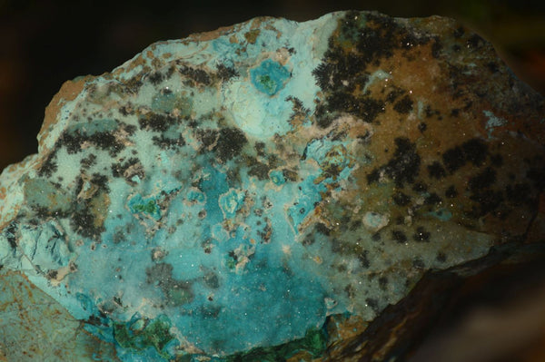 Natural Drusy Coated Chrysocolla Dolomite Specimens x 2 From Likasi, Congo - Toprock Gemstones and Minerals 