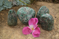 Polished Emerald In Matrix Standing Free Forms x 4 From Sandawana, Zimbabwe - TopRock