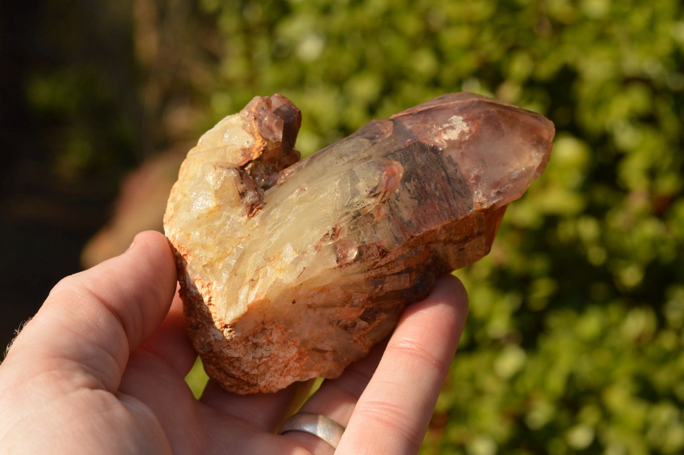 Natural Red Hematoid Phantom Quartz Clusters  x 6 From Karoi, Zimbabwe - TopRock