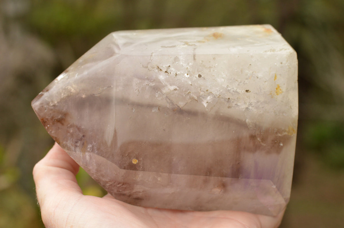 Polished Gorgeous Smokey Amethyst Crystal With Green Chlorite  x 1 From Ankazobe, Madagascar - TopRock