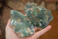 Polished On One Side Emerald Mtorolite Plates x 6 From Mutorashanga, Zimbabwe - Toprock Gemstones and Minerals 