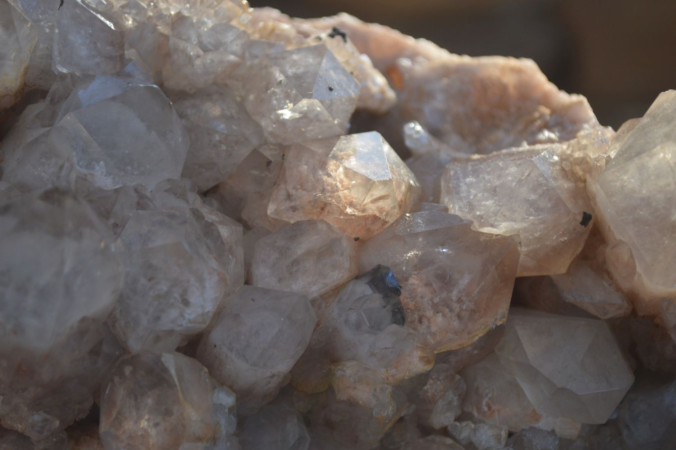Natural Cascading White Phantom Smokey Quartz Cluster x 1 From Luena, Congo - Toprock Gemstones and Minerals 