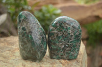 Polished Emerald In Matrix Standing Free Forms x 4 From Sandawana, Zimbabwe - TopRock