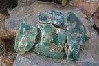Polished On One Side Emerald Mtorolite Plates x 4 From Mutorashanga, Zimbabwe - Toprock Gemstones and Minerals 