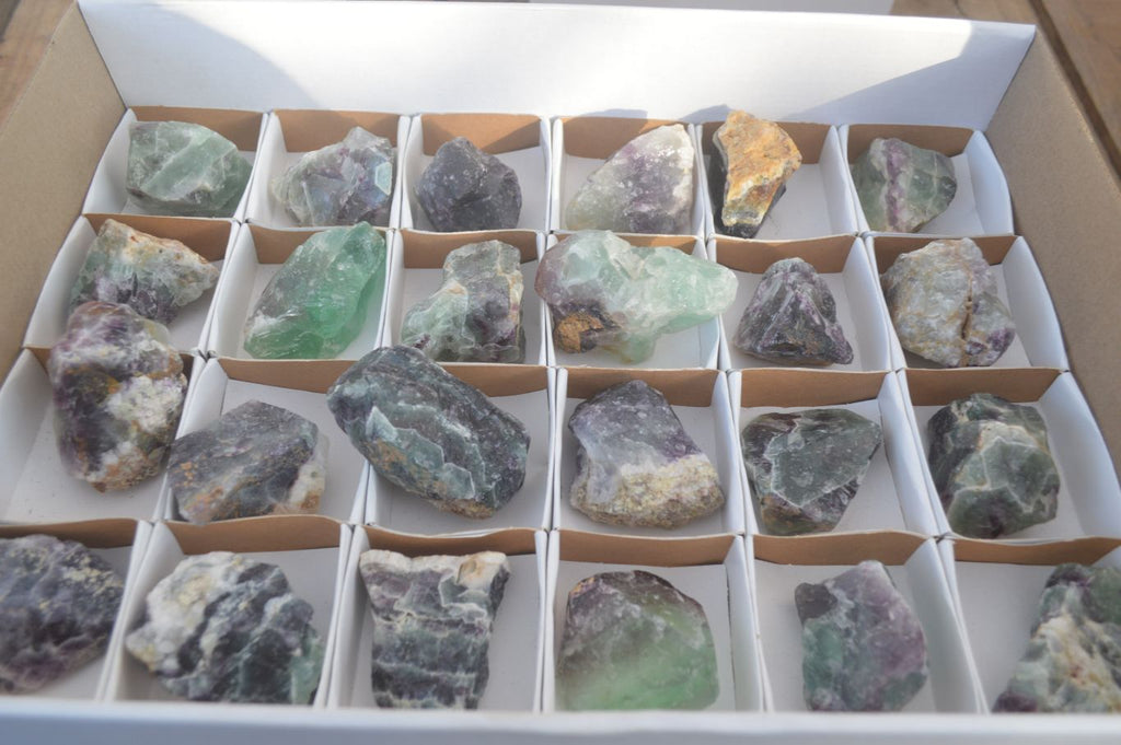 Natural Rough Watermelon Fluorite Cobbed Specimens  x 24 From Uis, Namibia - Toprock Gemstones and Minerals 