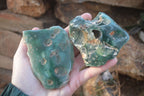 Polished On One Side Emerald Mtorolite Plates x 4 From Mutorashanga, Zimbabwe - Toprock Gemstones and Minerals 
