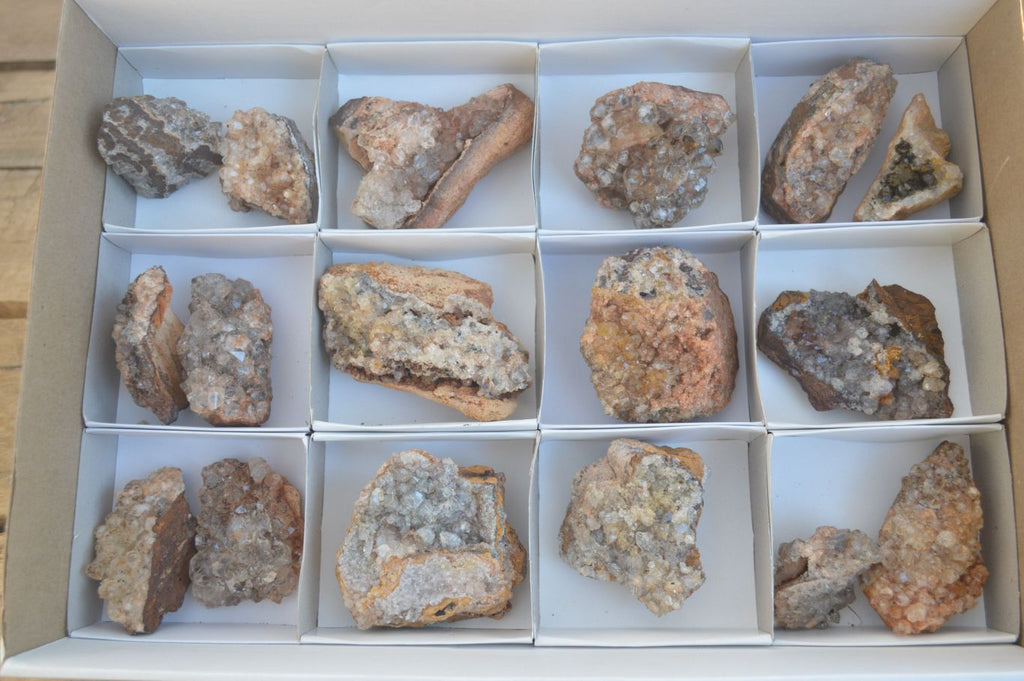 Natural Clear Hematoid Quartz With Goethite Inclusions x 13 From Zambia - Toprock Gemstones and Minerals 