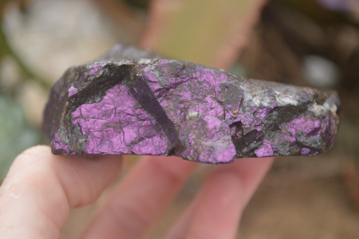Polished  Metallic Purpurite Slices With Matte Finish x 6 From Erongo, Namibia - Toprock Gemstones and Minerals 