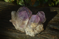 Natural Jacaranda Amethyst Clusters x 2 From Zambia - Toprock Gemstones and Minerals 