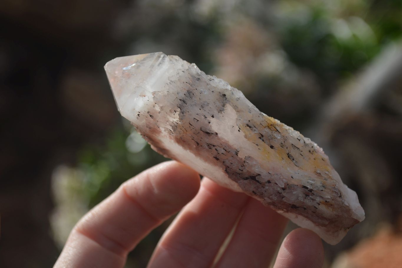 Natural Pink Candle Quartz Clusters  x 12 From Madagascar - Toprock Gemstones and Minerals 