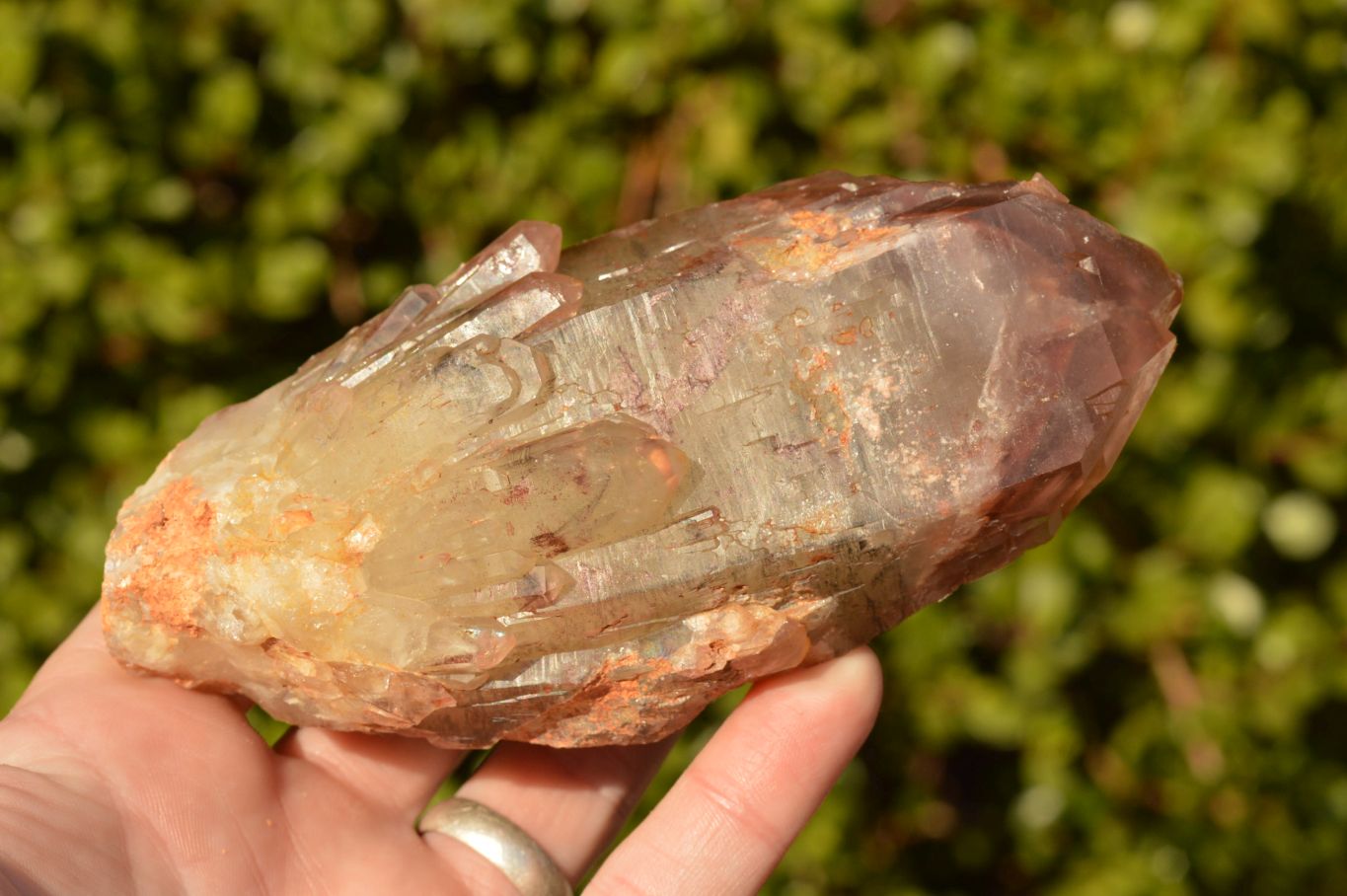 Natural Red Hematoid Phantom Quartz Clusters  x 6 From Karoi, Zimbabwe - TopRock