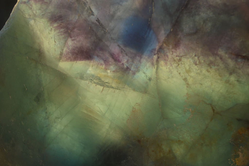 Polished  Watermelon Fluorite Slice With Custom Metal Stand  x 1 From Uis, Namibia - Toprock Gemstones and Minerals 