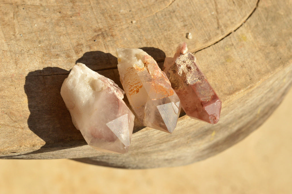 Natural Small Single Red Hematoid Quartz Crystals & Clusters  x 43 From Karoi, Zimbabwe - TopRock