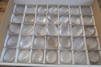 Polished Small Semi Optic Rock Crystal Galet / Palm Stones x 35 From Madagascar - Toprock Gemstones and Minerals 