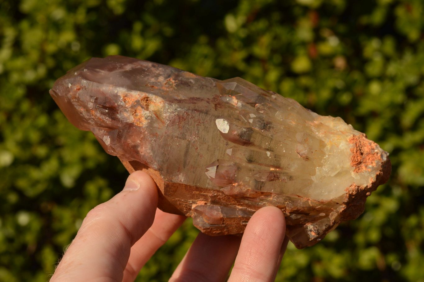 Natural Red Hematoid Phantom Quartz Clusters  x 6 From Karoi, Zimbabwe - TopRock
