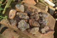 Natural Clear Hematoid Quartz With Goethite Inclusions x 13 From Zambia - Toprock Gemstones and Minerals 