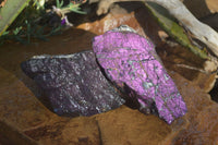 Natural Metallic Purpurite Cobbed Specimens x 2 From Erongo, Namibia - Toprock Gemstones and Minerals 