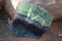 Polished Watermelon Fluorite Slabs  x 2 From Uis, Namibia - Toprock Gemstones and Minerals 