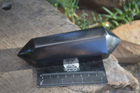 Polished Double Terminated Black Basalt Points  x 4 From Antsirabe, Madagascar - Toprock Gemstones and Minerals 