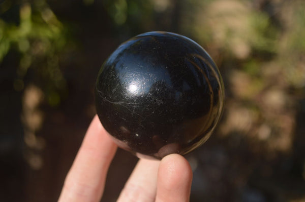 Polished Schorl Black Tourmaline Spheres x 4 From Madagascar - Toprock Gemstones and Minerals 