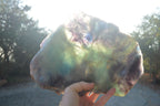 Polished  Watermelon Fluorite Slice With Custom Metal Stand  x 1 From Uis, Namibia - Toprock Gemstones and Minerals 