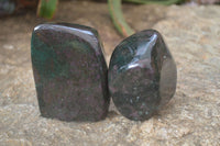 Polished Fluorescent Ruby Corundum In Chrome Verdite Free Forms x 3 From Mutoko, Zimbabwe - Toprock Gemstones and Minerals 