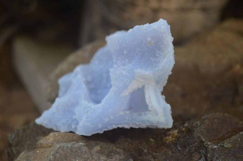 Natural Etched Blue Chalcedony Specimens x 12 From Nsanje, Malawi - Toprock Gemstones and Minerals 