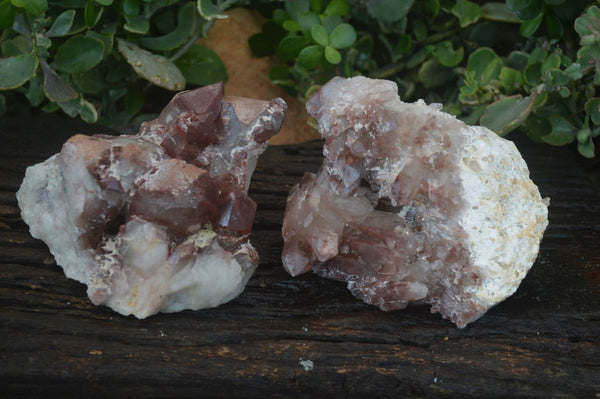 Natural Red Hematoid Quartz Specimens  x 2 From Karoi, Zimbabwe - Toprock Gemstones and Minerals 