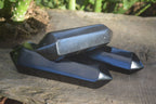 Polished Double Terminated Black Basalt Points  x 4 From Antsirabe, Madagascar - Toprock Gemstones and Minerals 