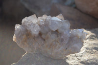 Natural Cascading Smokey Quartz Clusters x 2 From Luena, Congo - Toprock Gemstones and Minerals 