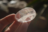 Polished Small Semi Optic Rock Crystal Galet / Palm Stones x 35 From Madagascar - Toprock Gemstones and Minerals 