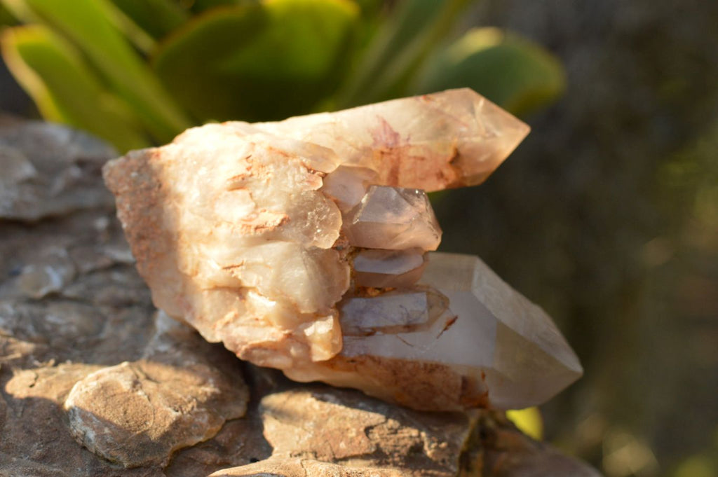 Natural Red Hematoid Phantom Quartz Clusters  x 6 From Karoi, Zimbabwe - TopRock