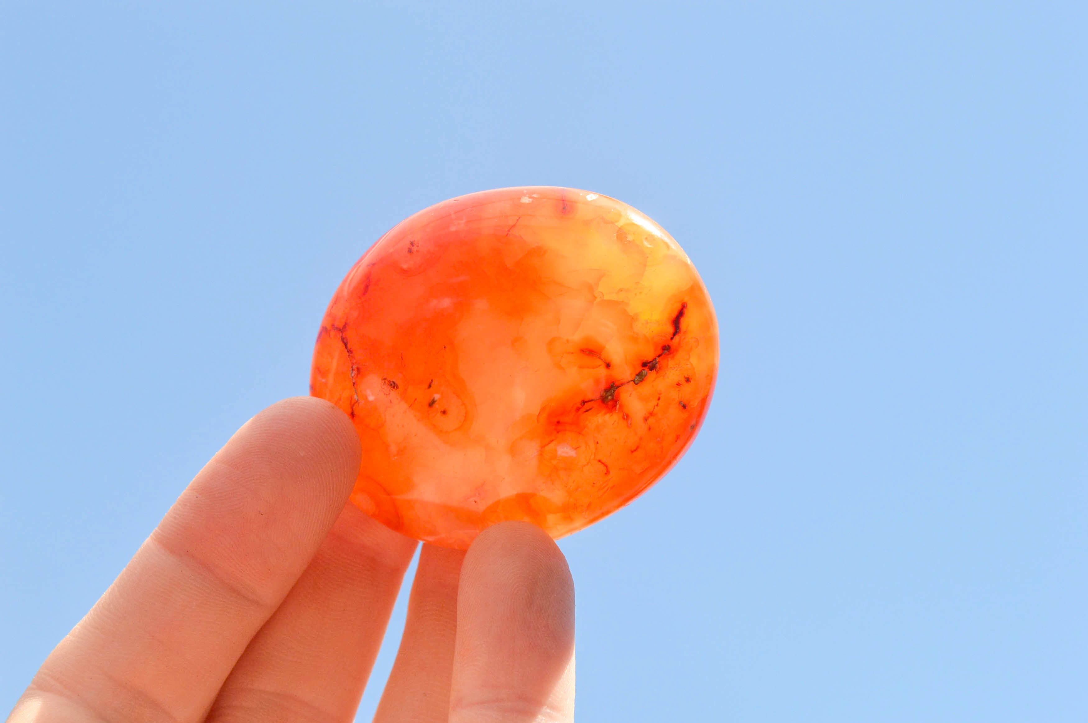 Polished Small Carnelian Palm Stones / Gallets - sold per kg - From Madagascar - TopRock