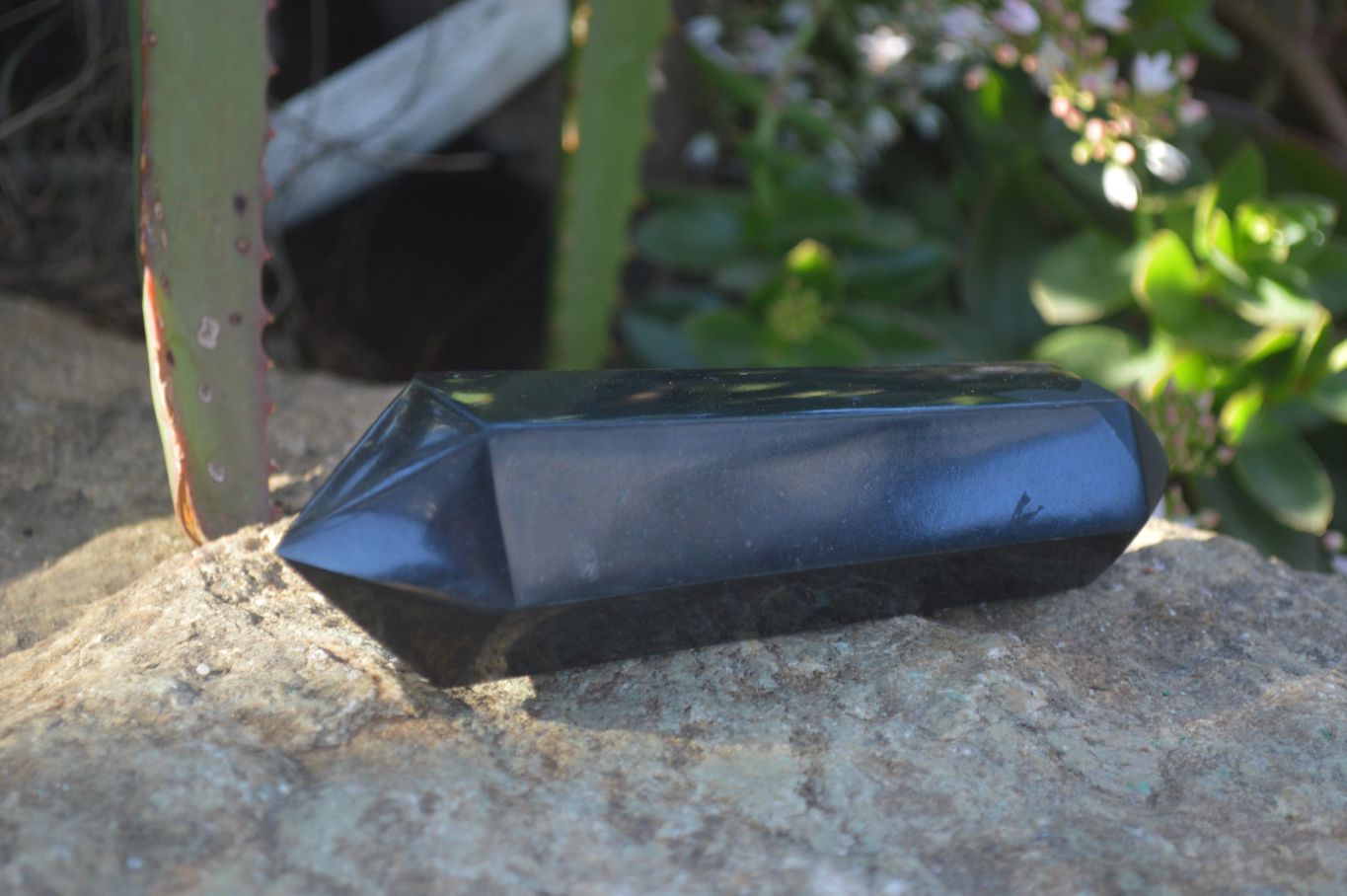 Polished Double Terminated Black Basalt Points  x 4 From Antsirabe, Madagascar - Toprock Gemstones and Minerals 