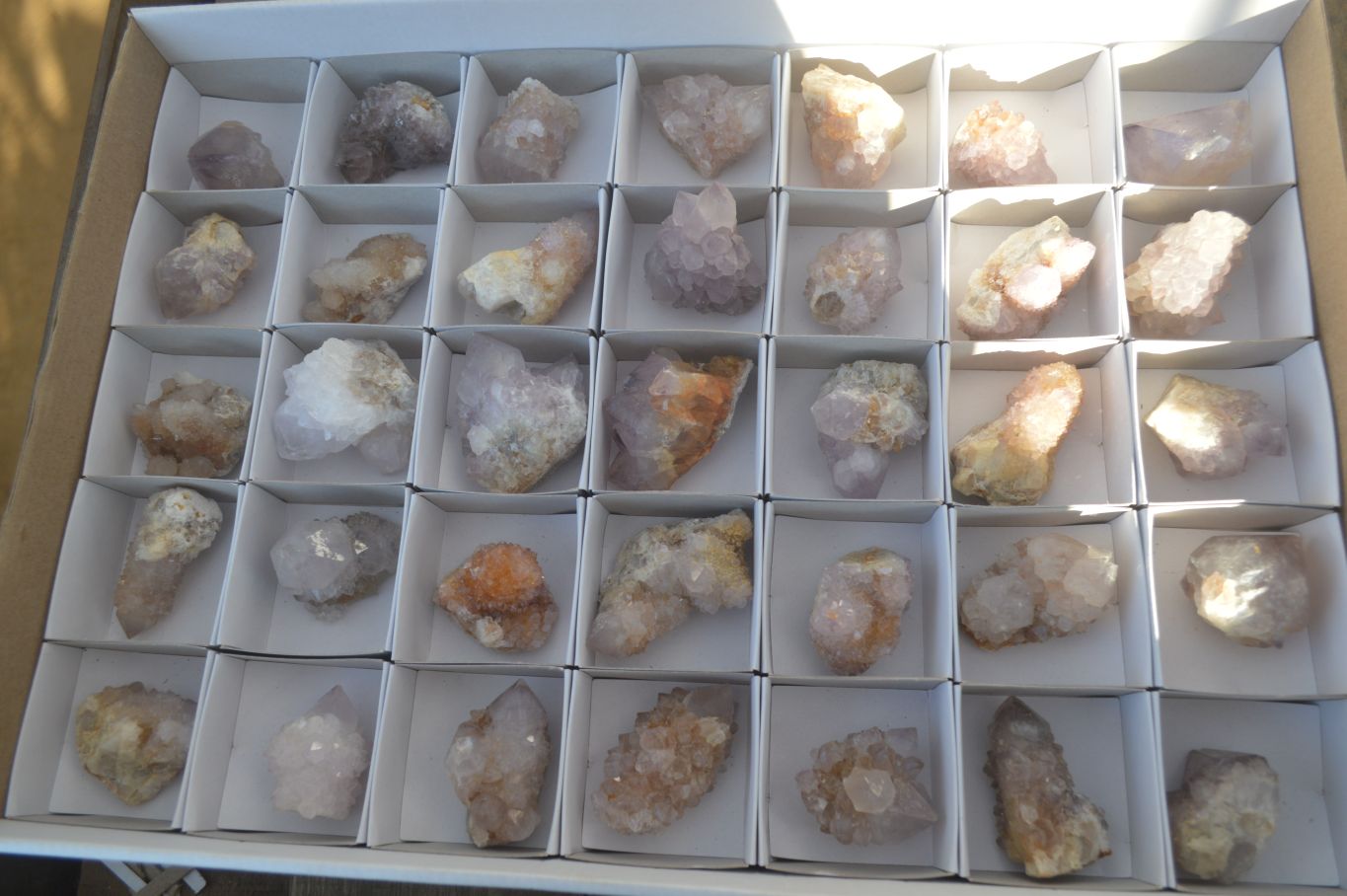 Natural Mixed Spirit Amethyst Quartz Crystals x 35 From Boekenhouthoek, South Africa - Toprock Gemstones and Minerals 