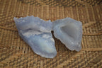Natural Etched Blue Chalcedony Specimens x 12 From Nsanje, Malawi - Toprock Gemstones and Minerals 
