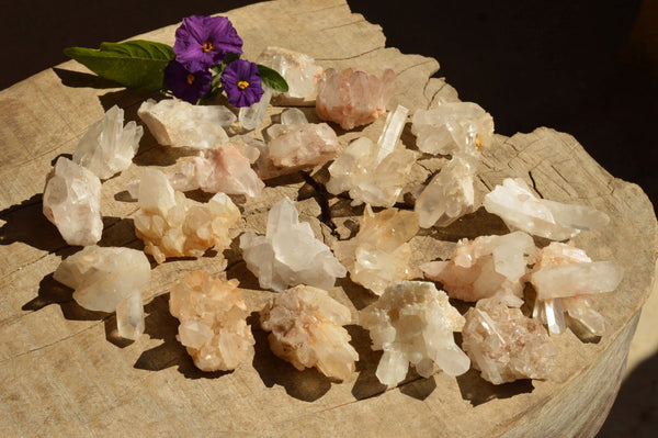 Natural Small Mixed Quartz Clusters  x 5 From Madagascar - TopRock