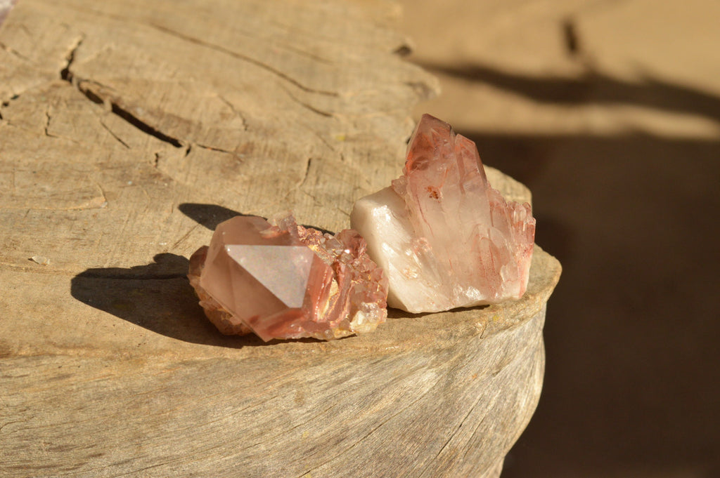 Natural Small Single Red Hematoid Quartz Crystals & Clusters  x 43 From Karoi, Zimbabwe - TopRock