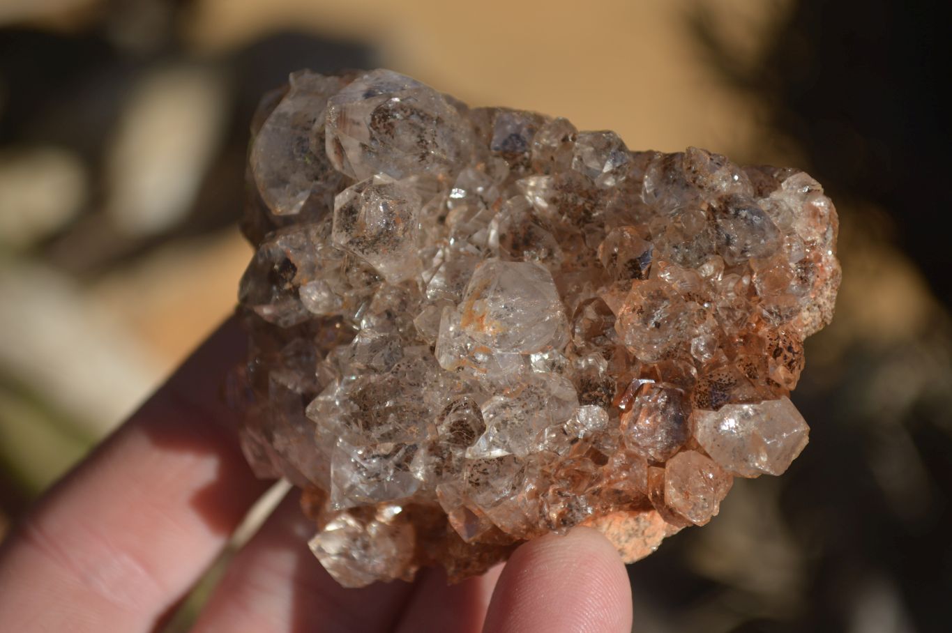 Natural Clear Hematoid Quartz With Goethite Inclusions x 13 From Zambia - Toprock Gemstones and Minerals 
