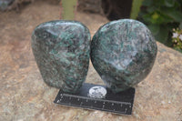 Polished Rare Emerald In Matrix Standing Free Forms  x 2 From Zimbabwe - Toprock Gemstones and Minerals 