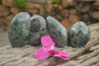 Polished Emerald In Matrix Standing Free Forms x 4 From Sandawana, Zimbabwe - TopRock