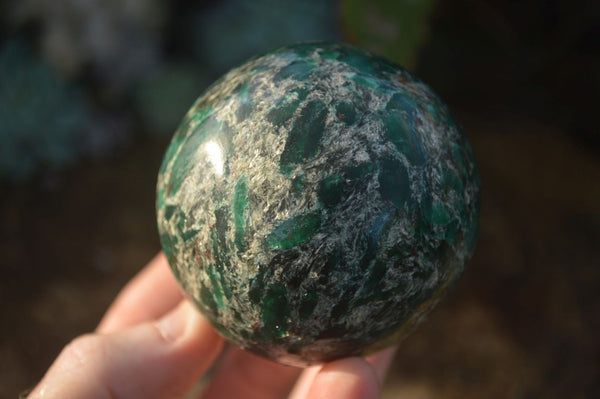 Polished Rare Emerald In Matrix Spheres  x 3 From Sandawana, Zimbabwe