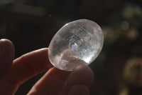 Polished Small Semi Optic Rock Crystal Galet / Palm Stones x 35 From Madagascar - Toprock Gemstones and Minerals 