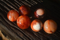 Polished Carnelian Agate Spheres  x 6 From Madagascar - Toprock Gemstones and Minerals 