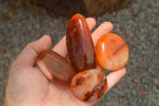 Polished Small Carnelian Palm Stones / Gallets - sold per kg - From Madagascar - TopRock