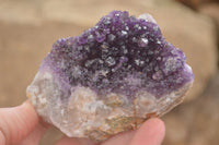 Natural Dark Amethyst Clusters (Stone Sealed) x 12 From Zambia - Toprock Gemstones and Minerals 