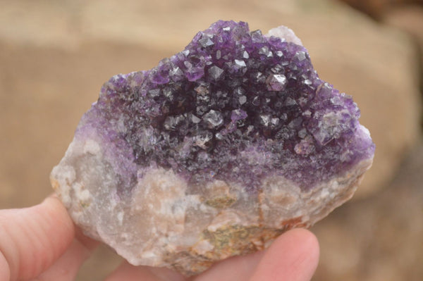 Natural Dark Amethyst Clusters (Stone Sealed) x 12 From Zambia - Toprock Gemstones and Minerals 