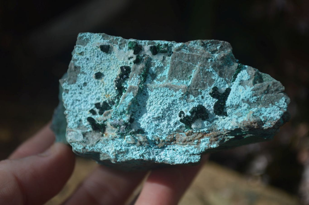Natural Drusy Coated Chrysocolla Dolomite Specimens x 3 From Laputa Mine, Congo - Toprock Gemstones and Minerals 