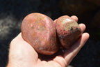 Natural Pink Rhodonite Palm Stones / Free Forms x 6 From Zimbabwe - TopRock