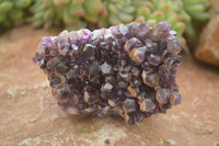 Natural Dark Amethyst Clusters (Stone Sealed) x 12 From Zambia - Toprock Gemstones and Minerals 